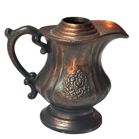 Vintage Teapot-Shaped Lamp Base in Cast Metal - Picture 1 of 4